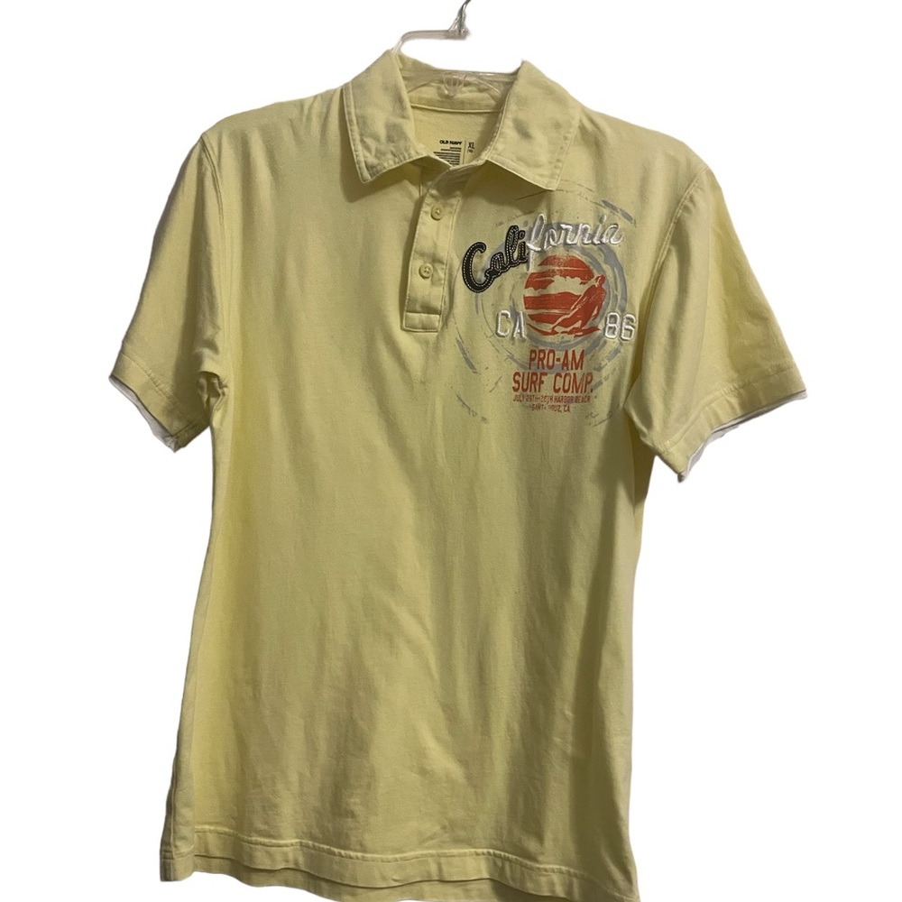 Yellow Old Navy collared shirt size XL (14). 100% cotton. Worn once.